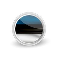 Vector rounded waving flag button icon of Estonia