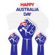 happy Australia day greeting design