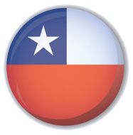 Chile flag button vector