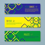 Set of Brazil concept color banners