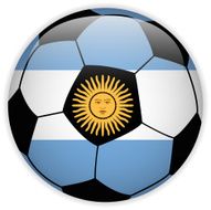 Argentina Flag with Soccer Ball Background N2