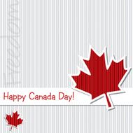 &#039;Happy Canada Day&#039; sticker card in vector format N18