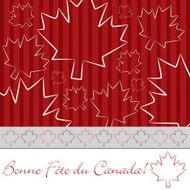 Hand drawn maple leaf Canada Day card in vector format N4