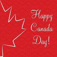 Maple leaf &#039;Happy Canada Day&#039; card in vector format N3