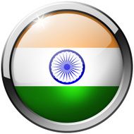 India Round Metal Glass Button