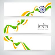 Indian Republic Day celebration web header or banner set N2