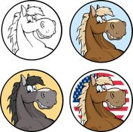 Collection of Horse Logo in Circle