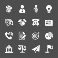 business and economic icon set vector eps10