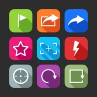 flat icons for web and mobile applications (flat design with N5