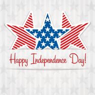 Happy Independence Day star card in vector format N8