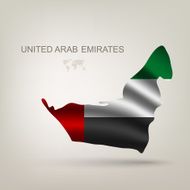 Flag Arab Emirates in a country