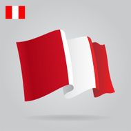 Background with waving Peruvian Flag Vector N3