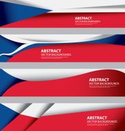 Abstract Czech Republic Flag Template Colorful Background (Vector Art)
