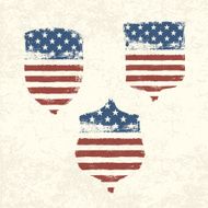 Shield shaped american flag Vector EPS10