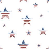 Seamless patriotic ornament for Fourth July Celebration Vector