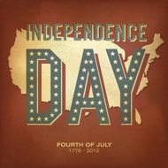 Retro style poster for Independence Day Celebration Vector illu