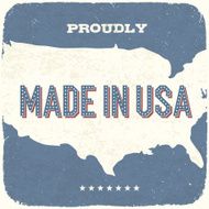Proudly Made in USA Vintage Background Vector EPS10