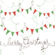 Christmas background with flags
