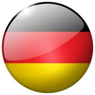 Germany Round Glass Button