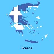 vector map of greece
