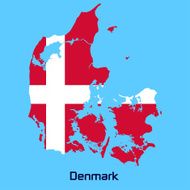 vector map of Denmark
