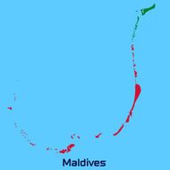 vector map of maldives