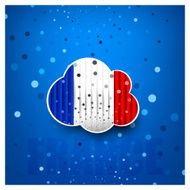 Festive cloud form flag of France