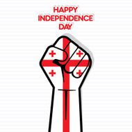 Flag of Georgia happy Independence Day design vector