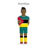 Mozambique football player Soccer uniform