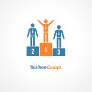 Business Winners Podium Symbol Vector Illustration