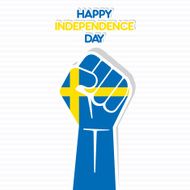 Flag of sweden in hand design