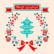 Holiday vintage Christmas card N2