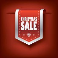 Elegant Christmas vertical ribbon tags with christmas sale text and N2