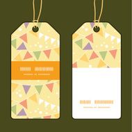 Vector party decorations bunting vertical stripe frame pattern tags set