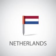 Netherlands flag pin