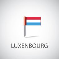 Luxembourg flag pin N2