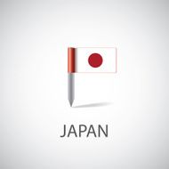 Japan flag pin N2