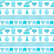 Christmas silhouette seamless pattern