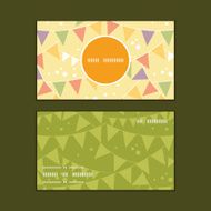 Vector party decorations bunting vertical round frame pattern business cards N2