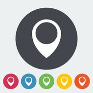 Map pin single icon N2