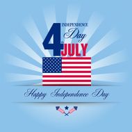 Independence Day card July 4