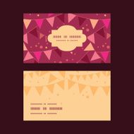 Vector christmas decorations flags horizontal frame pattern business cards set