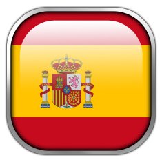 Spain Flag square glossy button