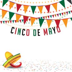 Cinco De Mayo bunting background EPS 10 vector