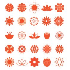 Set of icon Flowers
