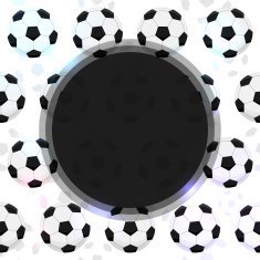 Cover with a soccer ball