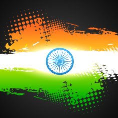 grunge style indian vector flag