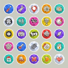 Cartoon Cars Icons Set2 N2