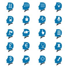 Thinking heads icons N6