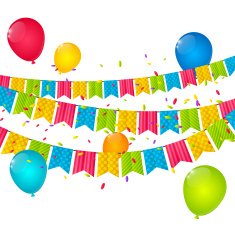 Color paper flags